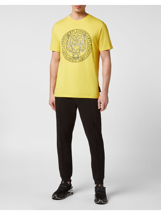 Plein Sport Plein Sport T-Shirt 1293 Żółty Regular Fit