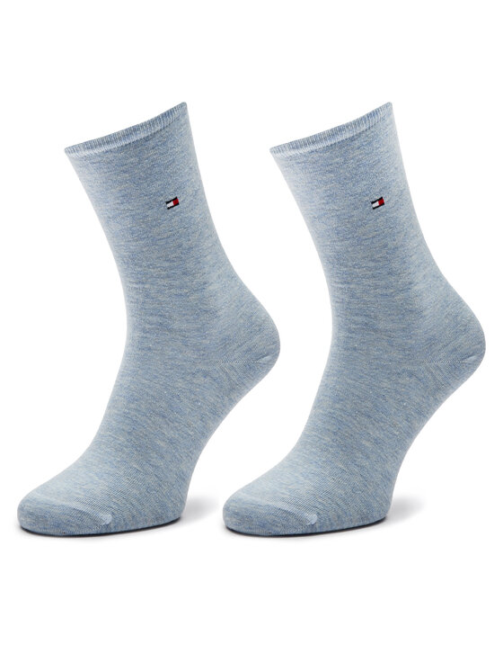 Tommy Hilfiger Tommy Hilfiger 2er-Set hohe Damensocken 371221106 Blau