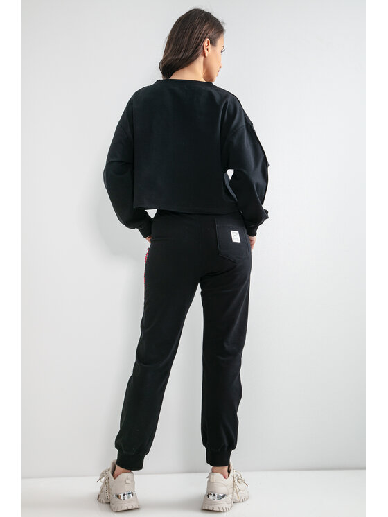 Fobya Fobya Komplet dresowy F1174 Czarny Active Fit