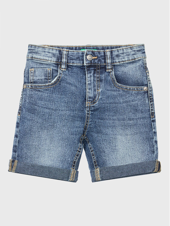 United Colors Of Benetton United Colors Of Benetton Jeans kratke hlače 4XA2G900U Modra Slim Fit