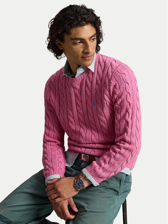 Polo Ralph Lauren Polo Ralph Lauren Πουλόβερ 710775885550 Ανοιχτό ροζ Regular Fit