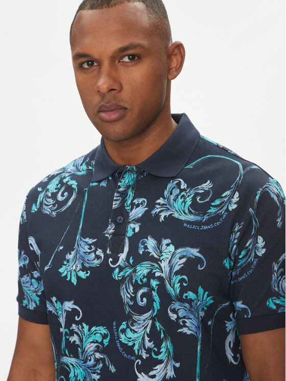 Versace Jeans Couture Versace Jeans Couture Polo 78GAG6S0 Granatowy Regular Fit