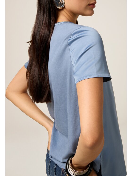 Oltre Oltre T-shirt G384J004171N004 Turchese Regular Fit