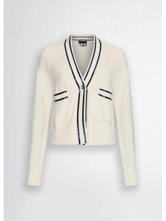 Liu Jo Liu Jo Cardigan CA5110MS016M9090 Bianco Regular Fit