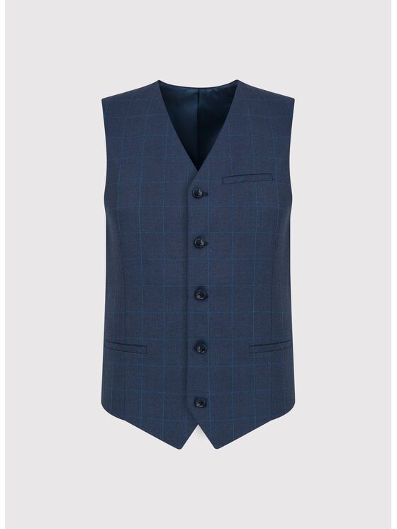 Pako Lorente Pako Lorente Kamizelka P24WF-8X-012 Granatowy Slim Fit