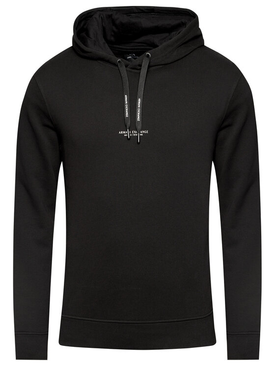 Armani Exchange Armani Exchange Džemperis ar kapuci 8NZM94 ZJKRZ 1200 Melns Regular Fit
