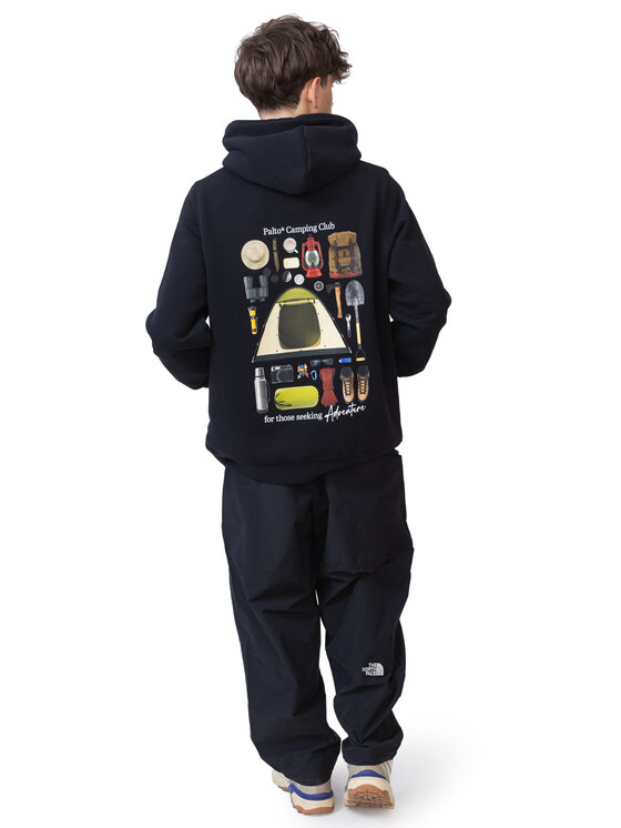 Palto Palto Bluza Camping Club Czarny Comfort Fit