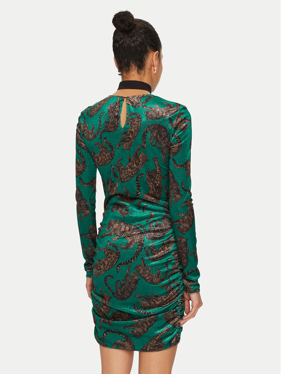 Just Cavalli Just Cavalli Igapäevane kleit 77PAO920 Roheline Slim Fit
