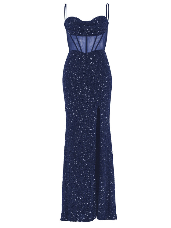 Hey Kyla Hey Kyla Abendkleid 5AI064HK Dunkelblau Regular Fit