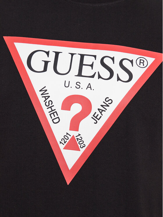 Guess Guess T-shirt M2YI71 I3Z14 Crna Slim Fit
