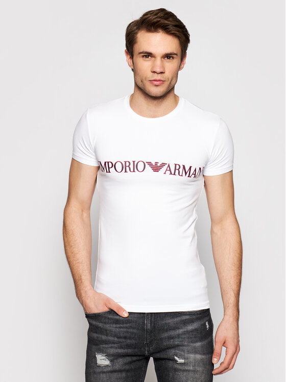 T-shirt 111035 1P516 00010 Bianco Slim Fit