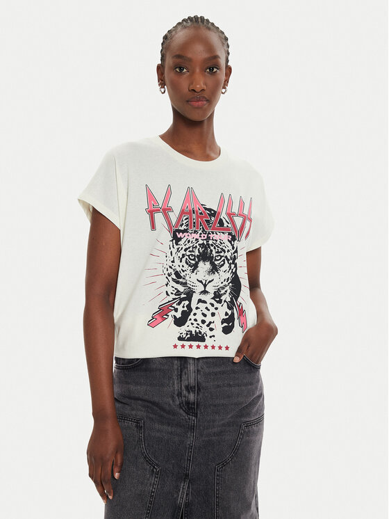 JJXX JJXX Marškinėliai Wilma 12274694 Écru Boxy Fit
