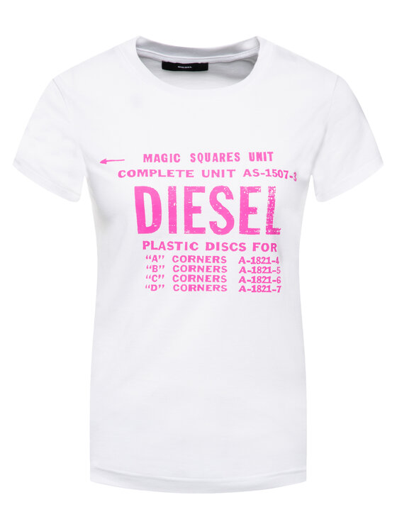 Diesel Diesel T-shirt T-Sily-Zf 00SYVT 0091A Bianco Regular Fit
