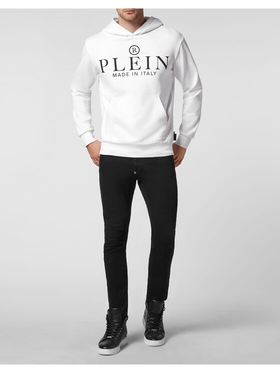PHILIPP PLEIN PHILIPP PLEIN Mikina 205 Bílá Regular Fit
