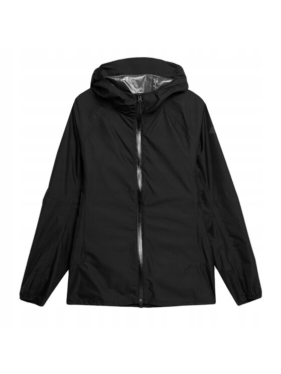 4F 4F Kurtka przeciwdeszczowa TJACF025 Czarny Comfortable Fit