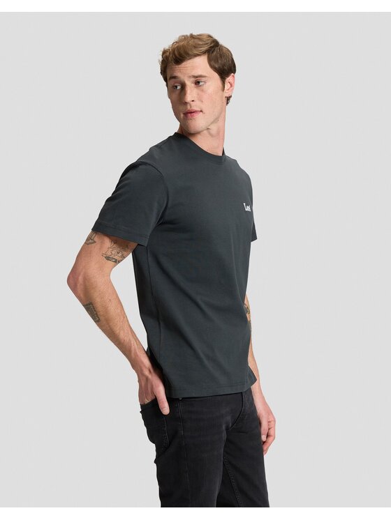 Lee Lee T-Shirt SS SMALL LOGO TEE Czarny Relaxed Fit