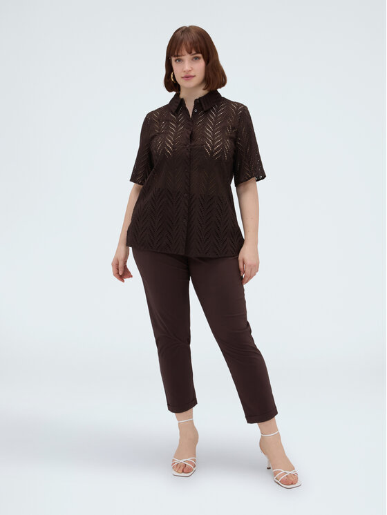 Fiorella Rubino Fiorella Rubino Pantaloni di tessuto P025L002360N022 Marrone Regular Fit