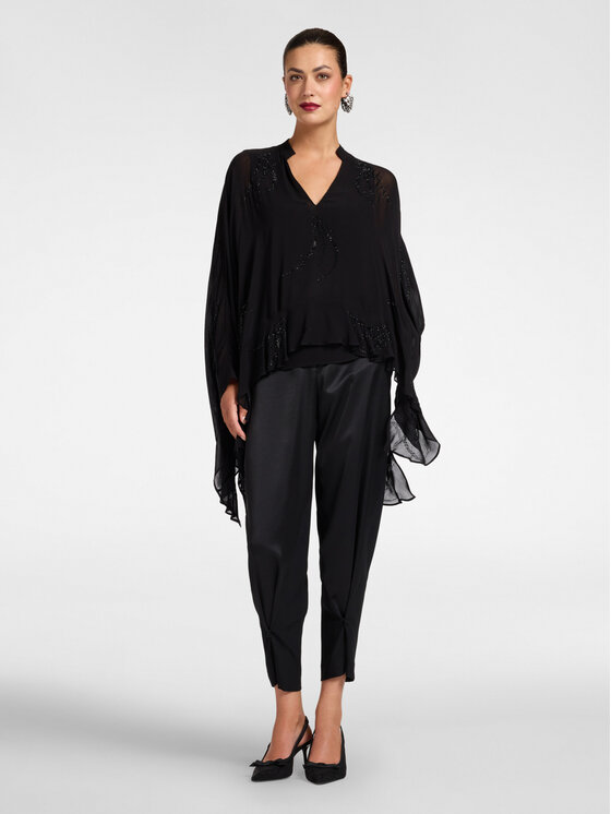 Elena Mirò Elena Mirò Bluzka 2014Z000065N033 Czarny Flare Fit