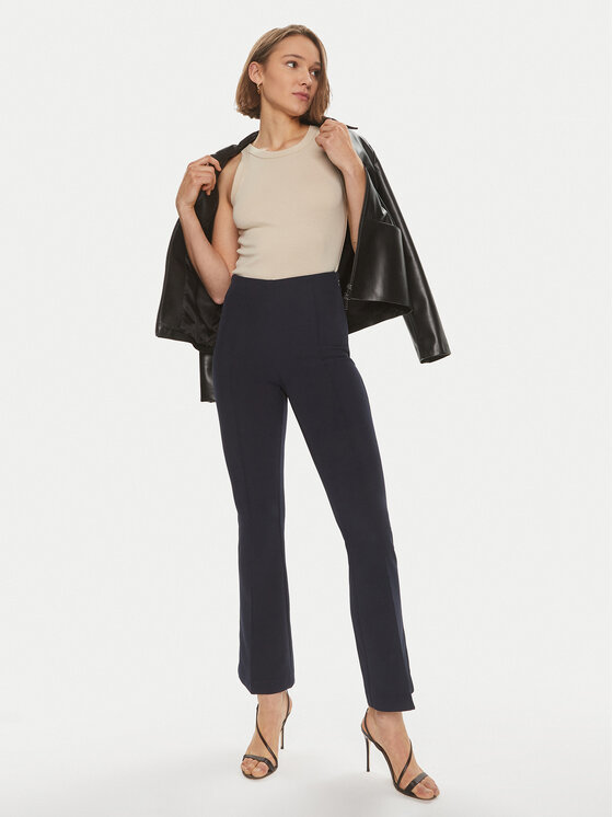 ONLY ONLY Spodnie materiałowe Astrid 15318359 Granatowy Flared Fit