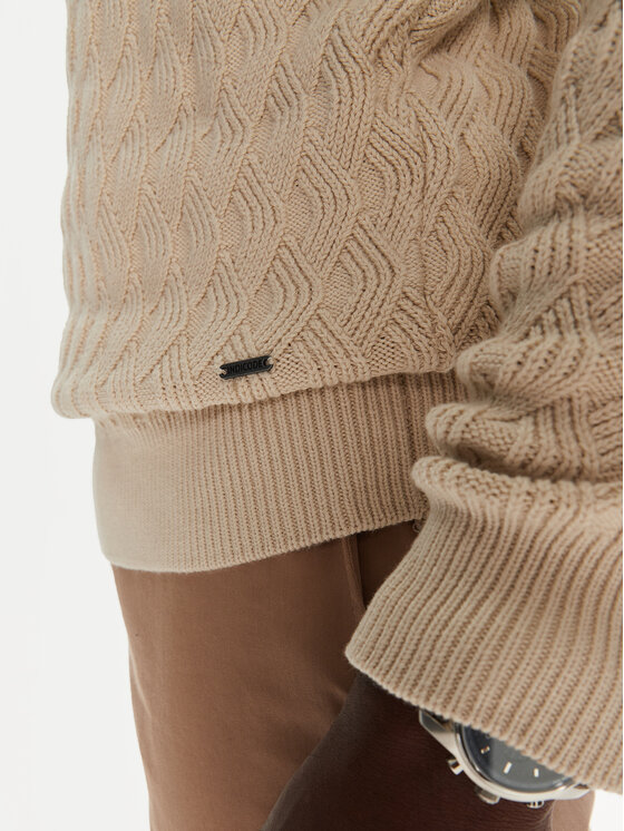 INDICODE INDICODE Pullover Inaldom 35-822 Écru Regular Fit