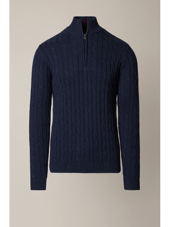 Lancerto Lancerto Sweter Cutter SW073225000037 Granatowy Regular Fit