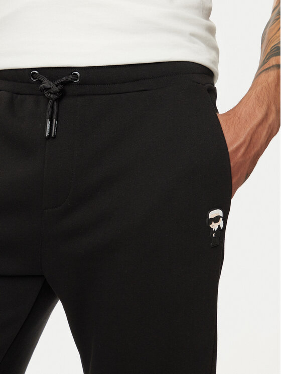 KARL LAGERFELD KARL LAGERFELD Teplákové kalhoty 705038 544910 Černá Regular Fit