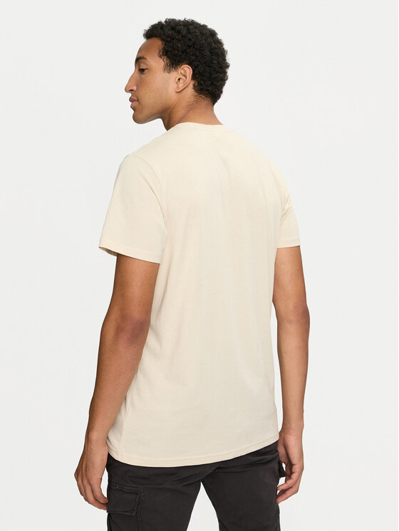 Tommy Jeans Tommy Jeans T-krekls Linear Chest DM0DM18555 Bēšs Slim Fit