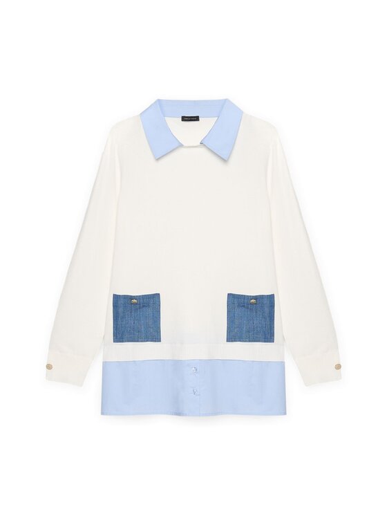 Fiorella Rubino Fiorella Rubino Maglione M644L008018N0S1 Bianco Regular Fit