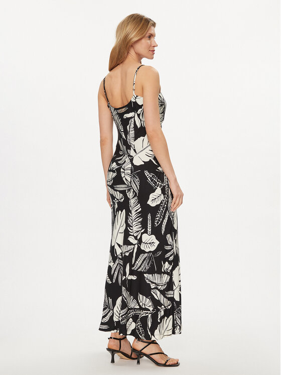 Fracomina Fracomina Rochie de vară FJ24SD3005W413R8 Negru Regular Fit