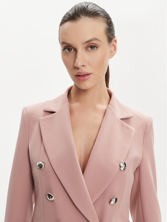 Maryley Maryley Marynarka 24EB139/43BH Różowy Regular Fit