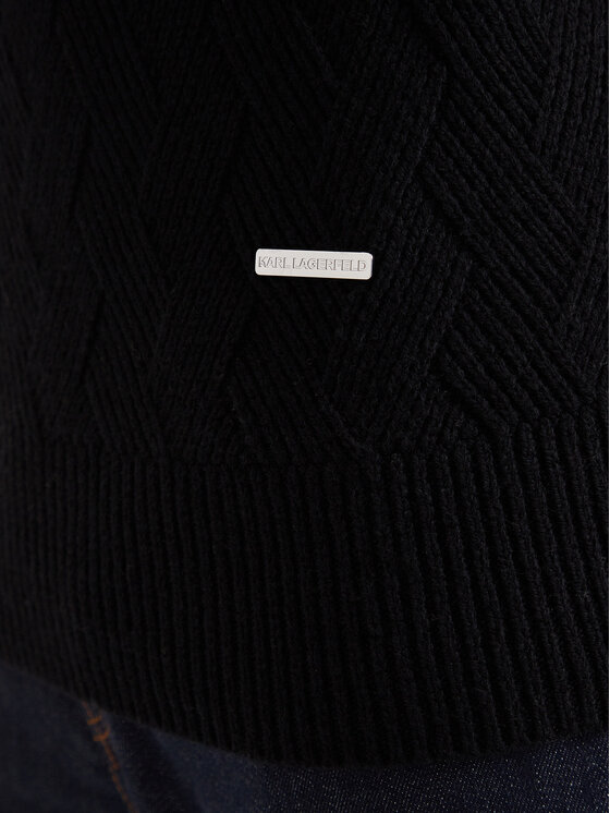KARL LAGERFELD KARL LAGERFELD Sweter 655028 564308 Czarny Regular Fit