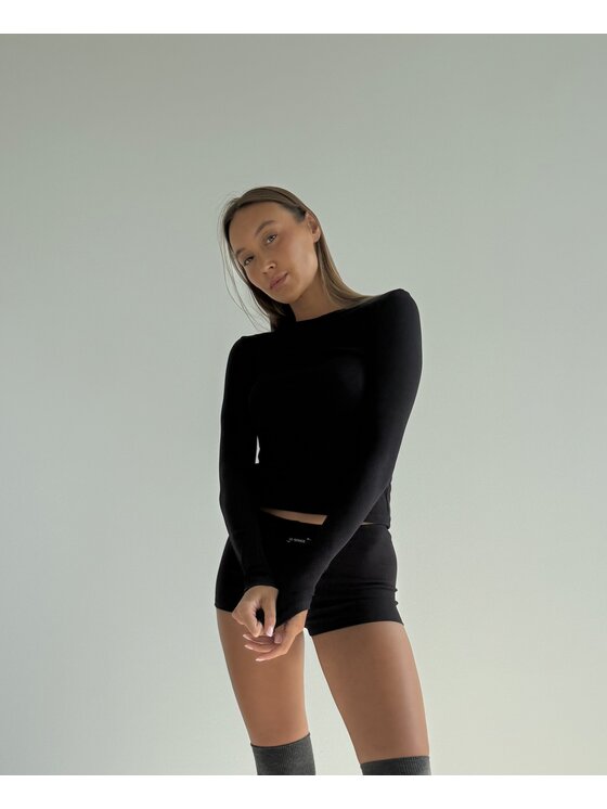 Le Songe Le Songe Longsleeve SAMI Czarny Basic Fit