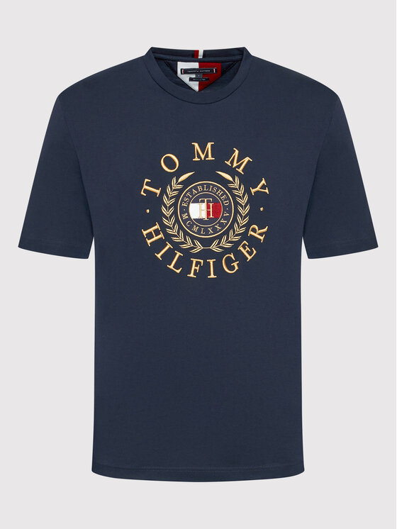 Tommy Hilfiger T-Shirt Icon Roundle Graphic MW0MW24555 Dunkelblau  