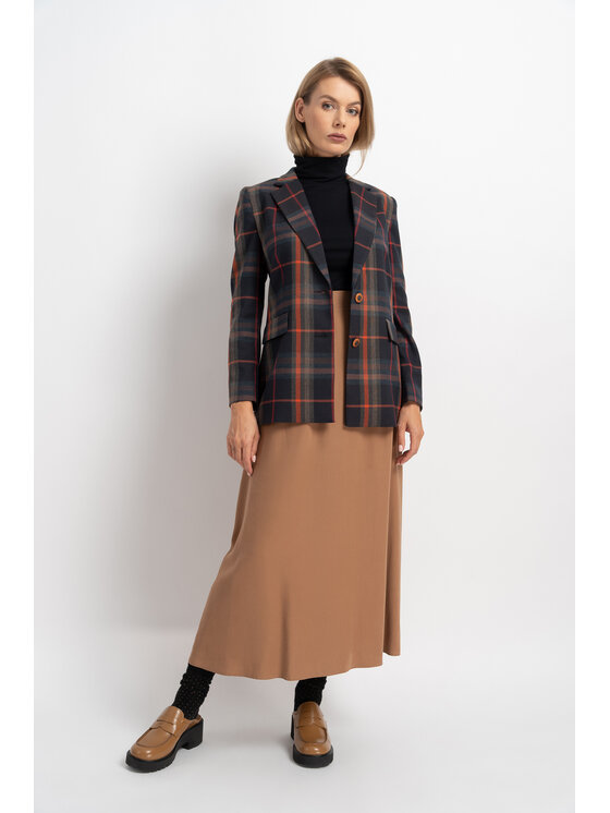 CLICK CLICK Maxi sukňa 50-700 Béžová Classic Fit