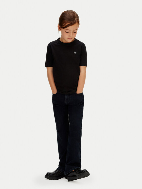 Calvin Klein Jeans Calvin Klein Jeans Tričko Mono Mini Badge LV1CKSJA30 Čierna Regular Fit