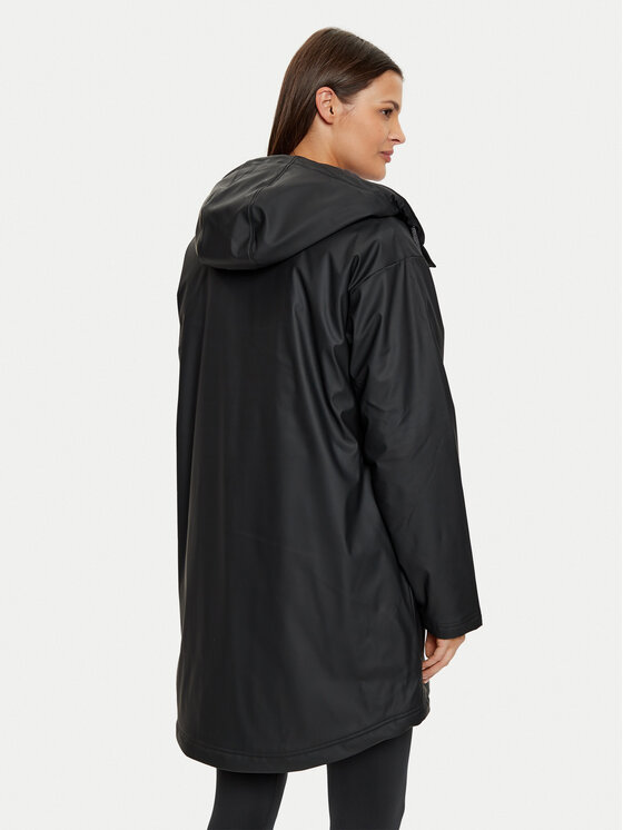 Roxy Roxy Μπουφάν αδιάβροχο Rain Road ERJJK03608 Μαύρο Regular Fit