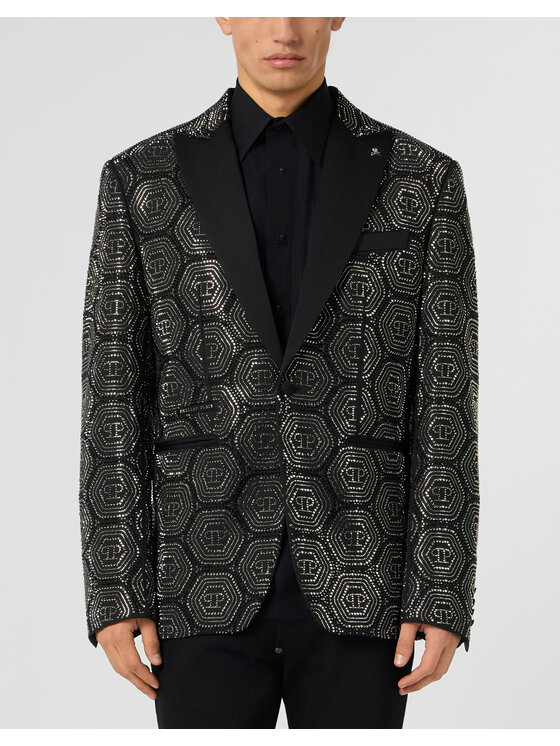 PHILIPP PLEIN PHILIPP PLEIN Marynarka 30568 Czarny Fitted Fit