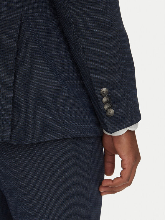 BOSS BOSS Garnitur H-Huge 50540776 Granatowy Slim Fit