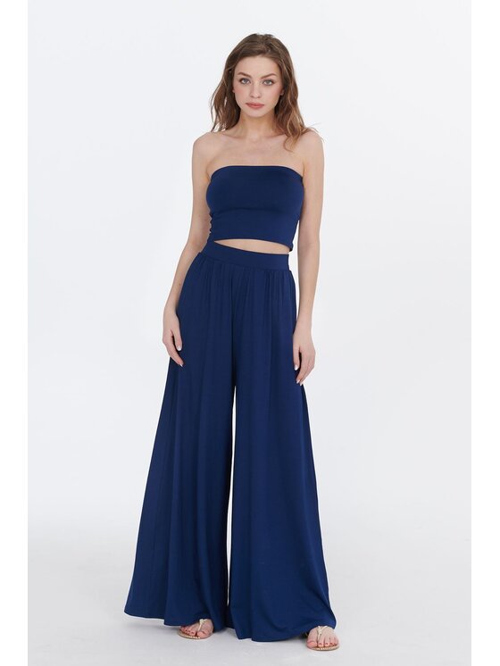 NAOKO NAOKO Top Infinity Ocean Eyes Tmavomodrá Regular Fit