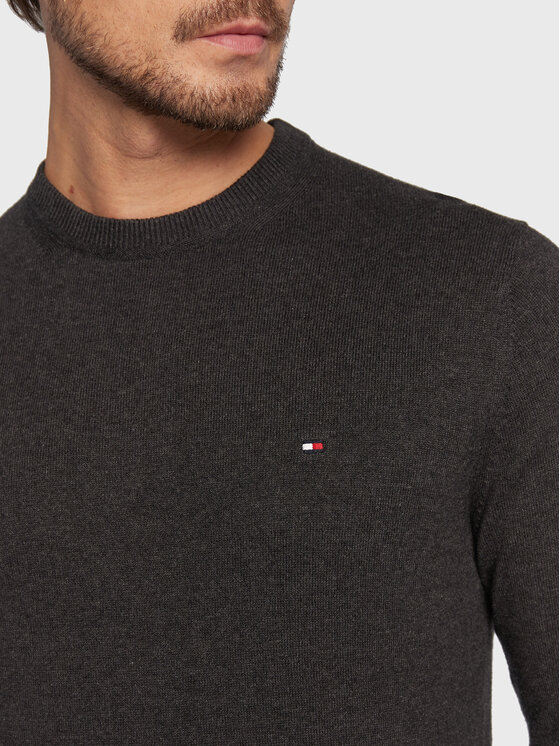 Tommy Hilfiger Tommy Hilfiger Pulover MW0MW28046 Gri Regular Fit
