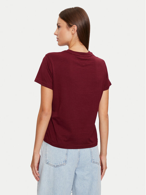 Tommy Jeans Tommy Jeans T-särk Crest Linear DW0DW18795 Bordoopunane Regular Fit