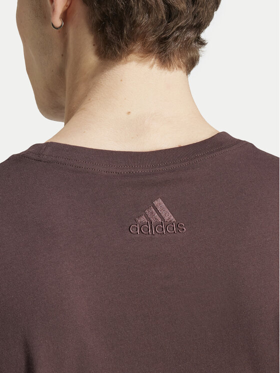 adidas adidas Тишърт Essentials Linear Logo IZ4768 Кафяв Regular Fit