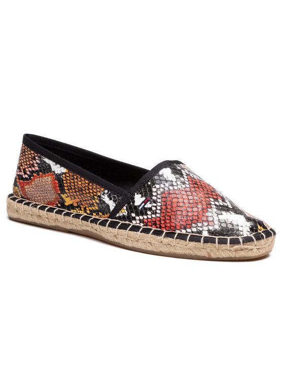 Tommy Jeans Espadrilles Snake Print Espadrille EN0EN01283 Noir Modivo