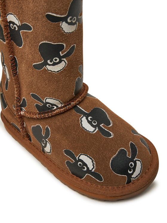 EMU Australia EMU Australia Škornji za sneg Shaun The Sheep Print K13107 Rjava