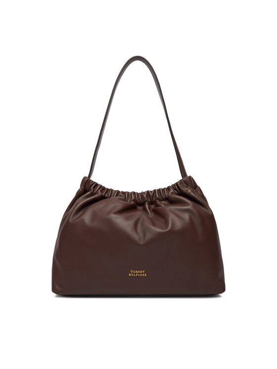 Tommy Hilfiger Tommy Hilfiger Táska Soft Leather Shoulder Bag AW0AW18307 Bordó