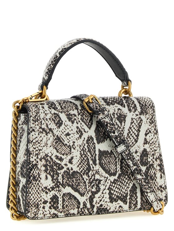 PINKO PINKO Torebka Gray Calfskin Hand Szary