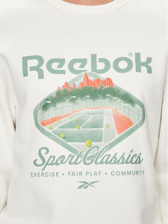 Reebok Reebok Pulóver Classic Court Sport 100075742 Fehér Regular Fit