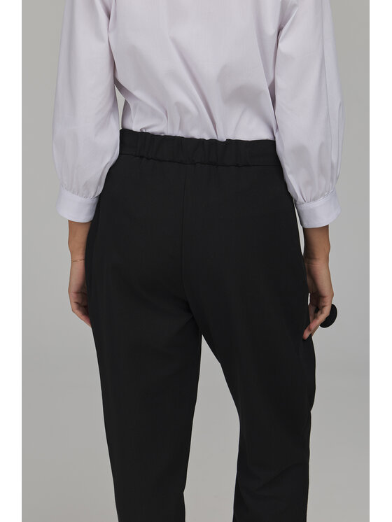 NIFE NIFE Spodnie materiałowe SD146 Czarny Regular Fit