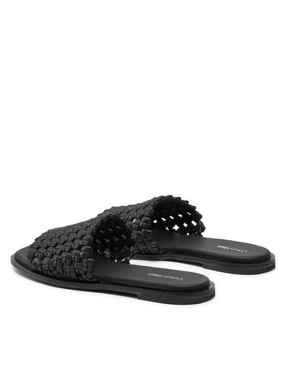 Calvin Klein Calvin Klein Şlapi Flat Slide Latt HW0HW02143 Negru