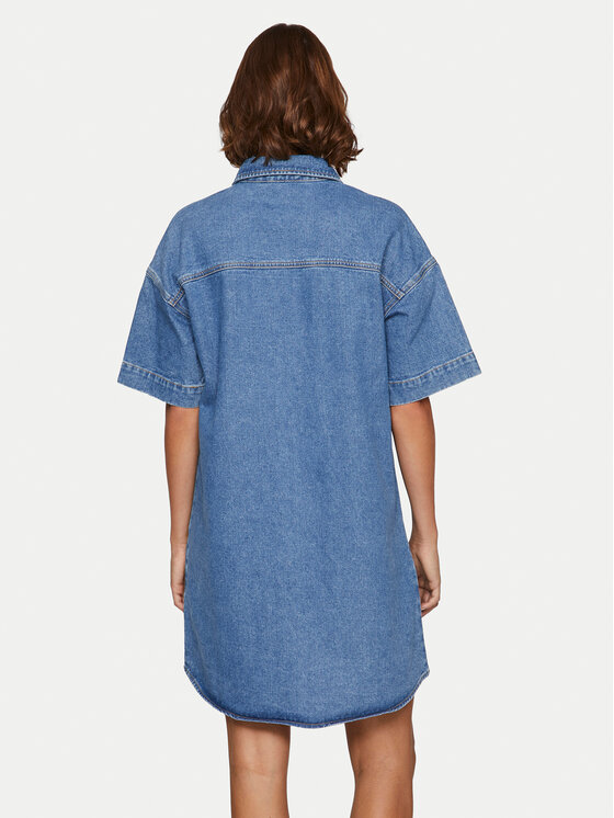 Vila Vila Jeans obleka Maya 14105190 Modra Regular Fit